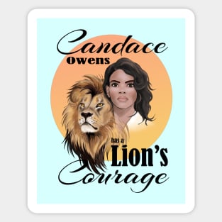 Candace Owens has a Lion's Courage, yellow sun Sticker